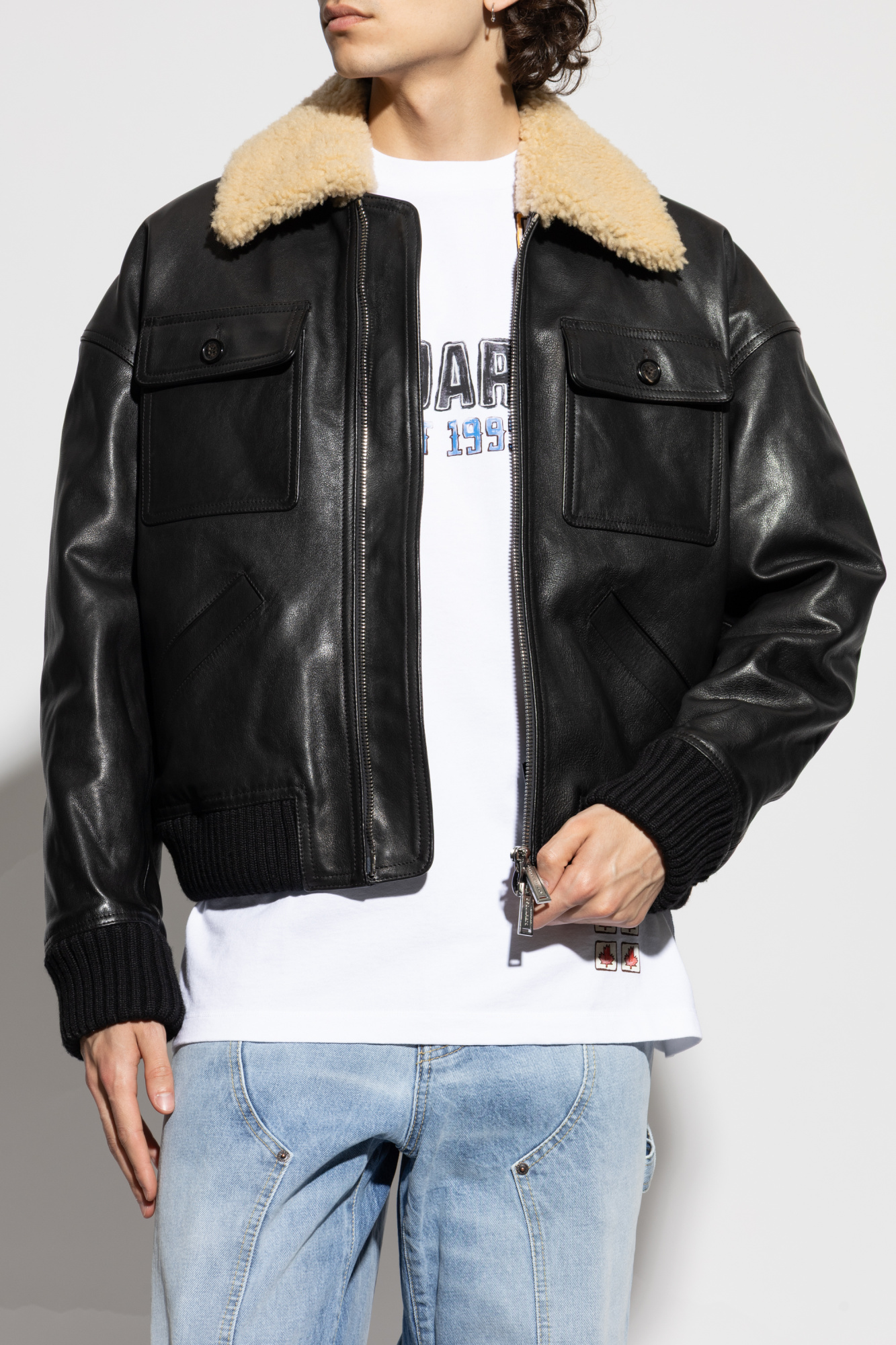 Dsquared2 Leather jacket | Men's Clothing | Vitkac